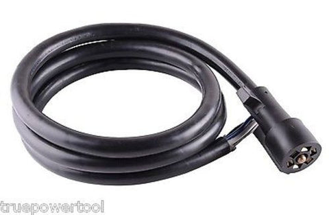 Molded Trailer Light Plug 7 Way RV Wiring Harness 6' Cord Trailer End