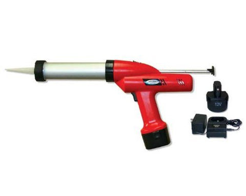 12v Cordless Caulking Gun Kit with 2 Batt, 3-5 Hr Charger & Case