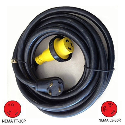 TruePower NEW! 25' RV / Camper / Trailer / 5th Wheel Extension Cord w/ Twist Lock (30 Amp)