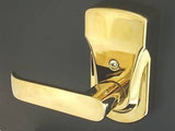 ELECTRONIC KEYLESS DOOR LOCK SET - BRIGHT BRASS (FOR RIGHT-HINGED DOORS ONLY)