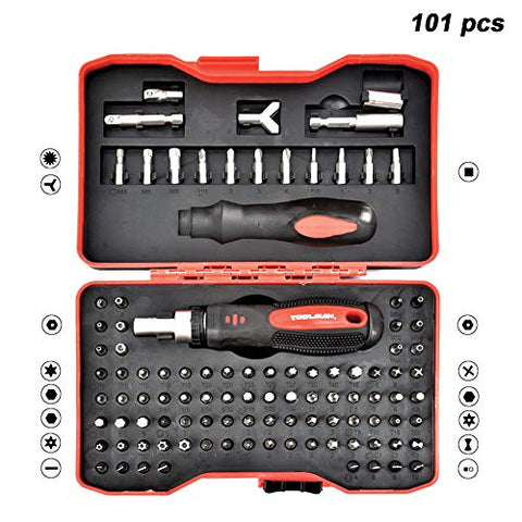 Toolman Screwdriver set 101pc Tamper proof security works with DeWalt Makita Ryobi