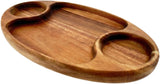 Acacia Natural Wood Chip & Dip Serving Tray Platter Party Appetizer Snack Salsa
