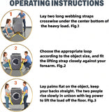 Forearm Lifting Straps, Lifting and Moving System for Furniture and Appliance