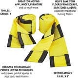 Forearm Lifting Straps, Lifting and Moving System for Furniture and Appliance