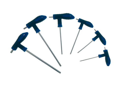 6PC T-HANDLE STAR DRIVE/TORX SECURITY COMBO DRIVER SET