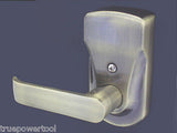 KEYLESS DOOR LOCK LATCH ENTRY SET - ANTIQUE BRASS (FOR RIGHT-HINGED DOORS ONLY)