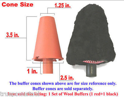 100% Lamb Wool Replacement Buffers for TruePower & Sumpentown Shoe Polishers