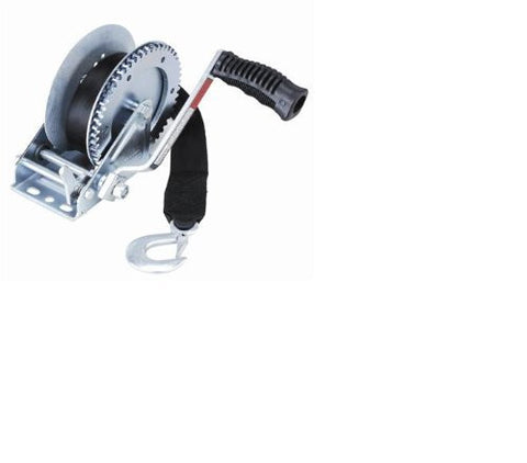 TruePower 1800 lb Trailer Winch - 20 ft Strap, 5:1 Gear Ratio D-604