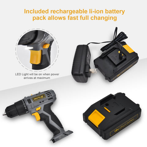 Powerful 18V Rechargeable Lithium Battery Powered Portable