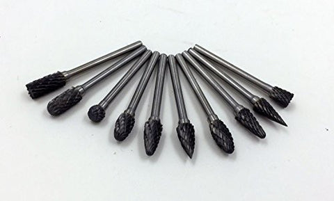 TruePower 10pc Carbide Burr with 1/8" Shank