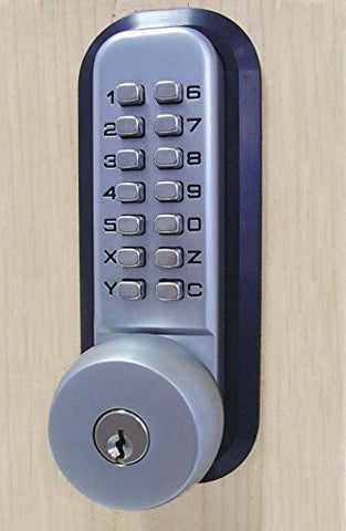 All-Weather Mechanical Keyless Deadbolt Door Lock - Satin Chrome