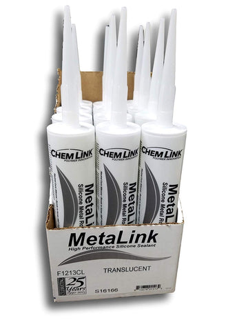 Chemlink MetaLink High Performance Silicone Metal Roof Sealant (Case of 12 Tubes) 10 oz