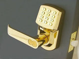 ELECTRONIC KEYLESS DOOR LOCK SET - BRASS/LEFT HAND