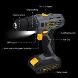 Werktough D018 18V Cordless Drill Driver 2 viable speed Powerful Screwdriver Lion Battery