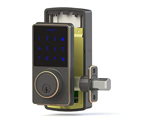 NetBolt Smartlock Keyless Door Lock/Latch with Handle/iPhone/Android/Keypad/Airbnb/HOA/Rental Property/Gen 2